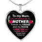 To My Mom Inspired Circle Pendant Necklace