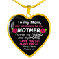 To My Mom Inspired Circle Pendant Necklace