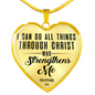 Philippians 4:13 - Premium Heart Necklace