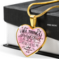 Philippians 4:13 (Heart) - Luxury Heart Necklace