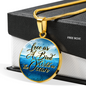 Free Bird Wild Ocean - Circle Pendant Necklace