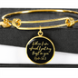 Psalm 56:3 - Luxury Bangle w/ Circle Pendant