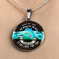 Sea Inspired Psalm 93:4 - Circle Pendant Necklace