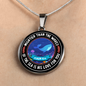Sea Design Psalm 93:4 - Circle Pendant Necklace