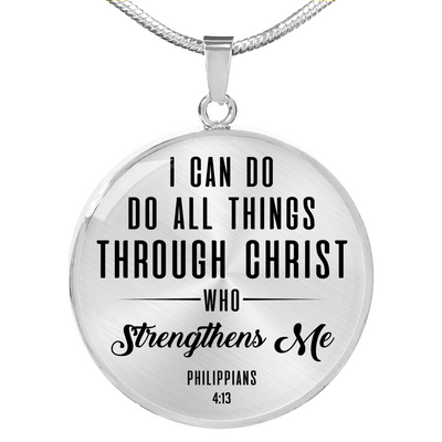 Philippians 4:13 - Luxury Circle Necklace