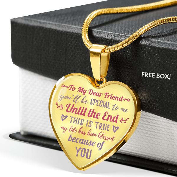 To My Dear Friend - Luxury Circle Pendant Necklace (Series